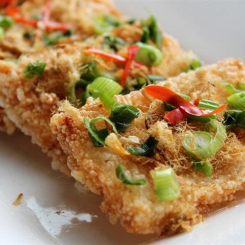 Cách làm cơm cháy chà bông mỡ hành