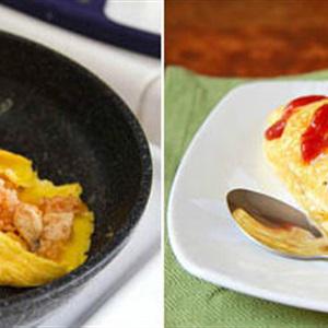 Cách làm cơm chiên bọc trứng