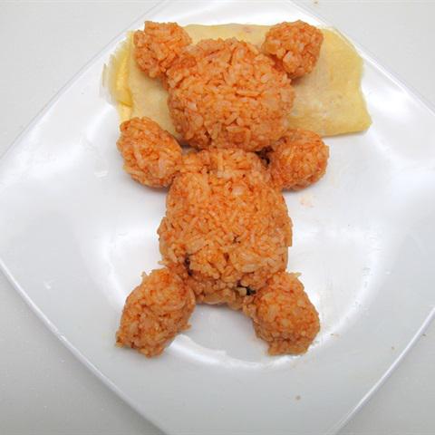 Cách làm cơm chiên hình gấu