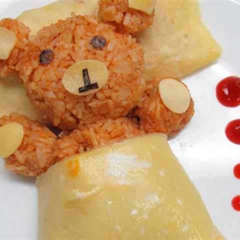 Cách làm cơm chiên hình gấu