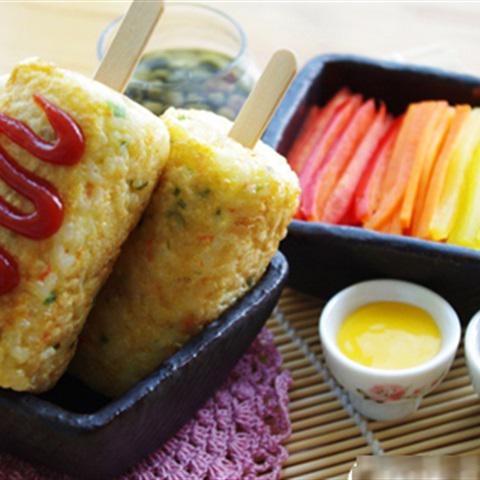 Cách làm cơm chiên hình que kem