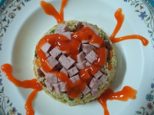 Cơm chiên khoai môn