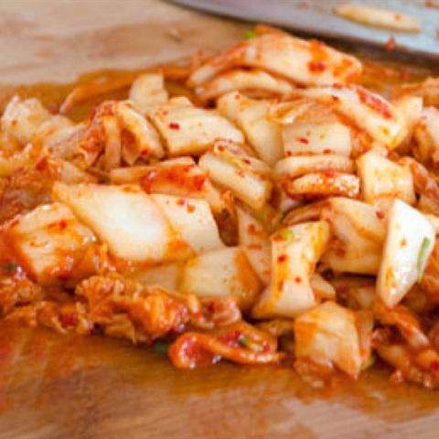 Cách làm cơm chiên kim chi cải thảo