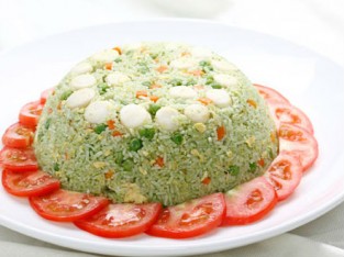 Cơm chiên rau bó xôi