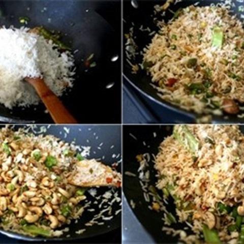 Cách làm cơm chiên rau củ chay