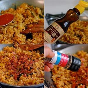 Cách làm cơm chiên với kim chi