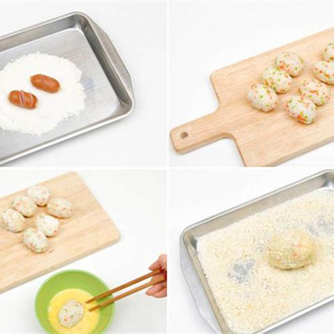 Cách làm cơm cuộn xúc xích