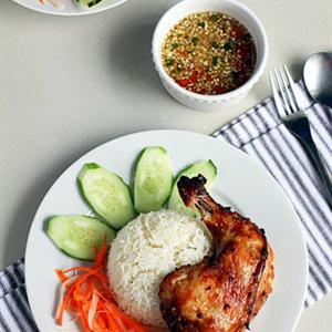 Cách làm cơm đùi gà nướng
