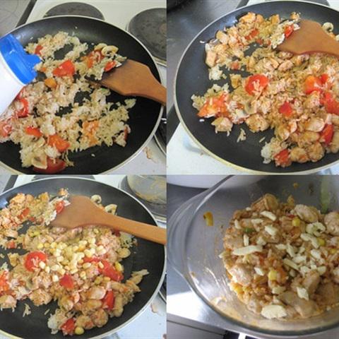 Cách làm cơm gà phô mai