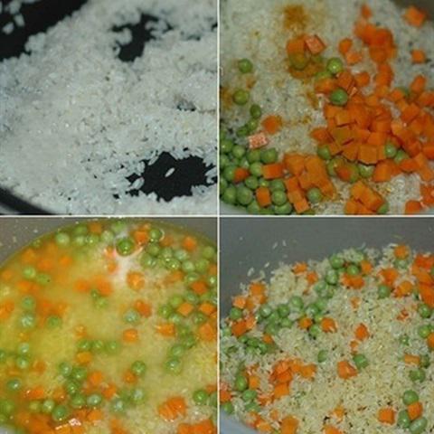 Cách làm cơm gà rô ti sốt nấm