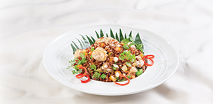 Cơm gạo lức chiên nghêu