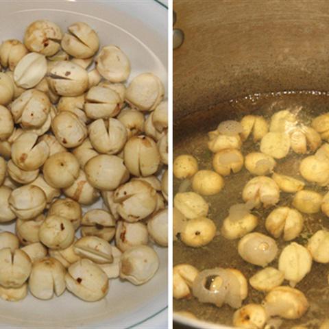 Cách làm cơm hấp lá sen