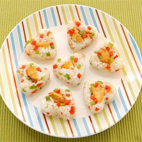 Cách làm cơm nắm hình trái tim