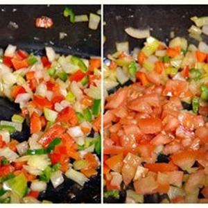 Cách làm cơm rang ngũ sắc