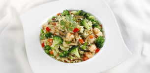 Cơm rau củ nấm hương