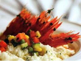 Cơm sữa nấu tôm