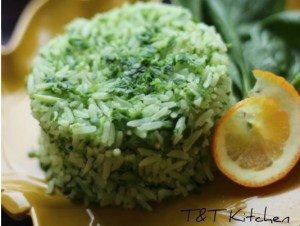 Cơm trộn cải bó xôi