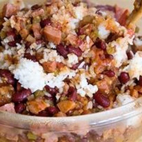 Cách làm cơm trộn đậu đỏ