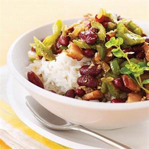 Cách làm cơm trộn đậu đỏ