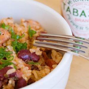 Cách làm cơm trộn đậu đỏ