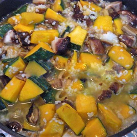 Cách làm cơm xào bí đỏ