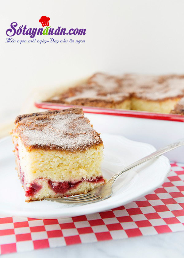 Công thức cho bánh bông lan cherry nướng thêm ngon