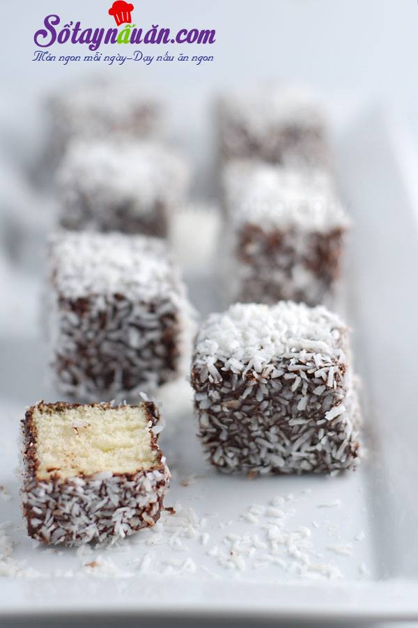 Công thức cho món bánh lamington xinh xắn từ nước Úc