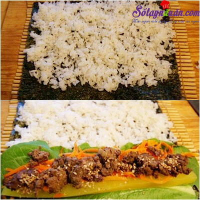 Công thức cho món trứng bọc kimbap bò ngon đúng điệu