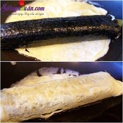 Công thức cho món trứng bọc kimbap bò ngon đúng điệu