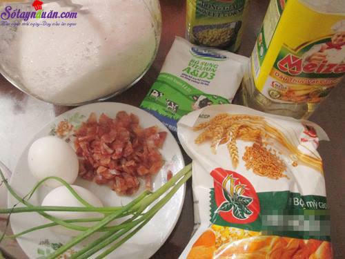 Công thức làm bánh bông lan nhân mặn siêu ngon