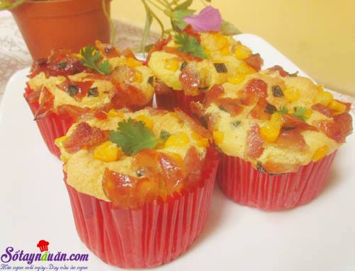 Công thức làm bánh bông lan nhân mặn siêu ngon