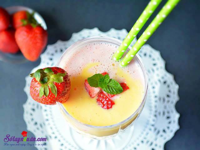 Công thức làm sinh tố xoài dâu tươi ngon tuyệt vời