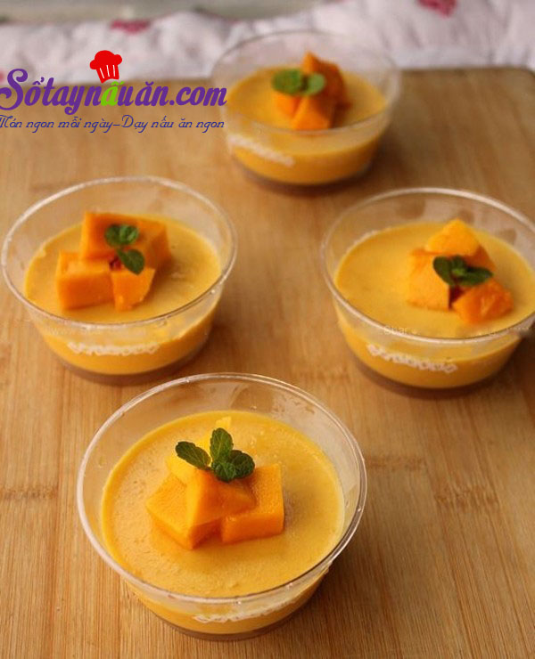 Công thức pudding xoài thơm mát lạnh giải nhiệt cực tốt
