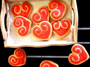 Cookies trái tim cho lễ tình nhân