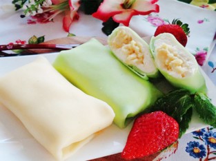Crepe kem sầu riêng thơm nức