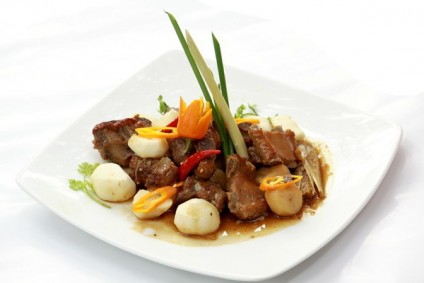 Củ năng kho sườn