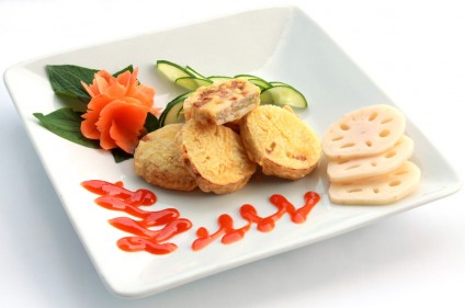 Củ sen chiên cốm