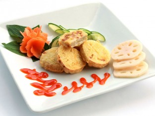 Củ sen chiên cốm