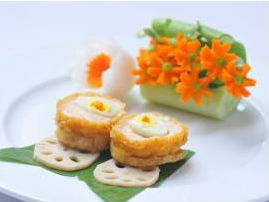 Củ sen dồn tôm chiên