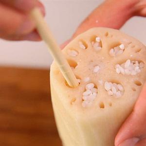 Cách làm củ sen nhồi gạo nếp