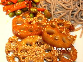 Củ sen sốt mè cay