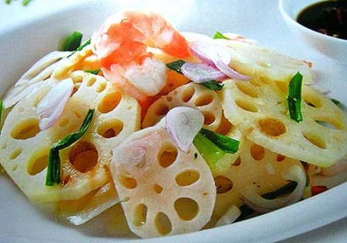 Củ sen xào tôm