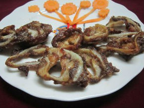 Cuống họng heo chiên