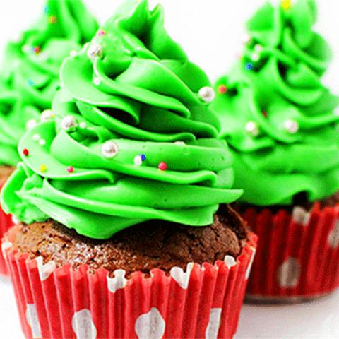 Cách làm cupcake cây thông Noel