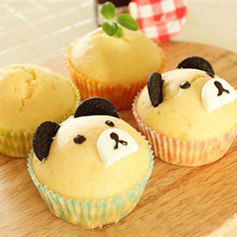 Cách làm cupcake hình mặt gấu