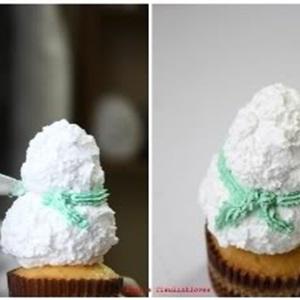 Cách làm cupcake người tuyết