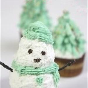Cách làm cupcake người tuyết