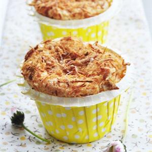 Cách làm cupcake phô mai chà bông