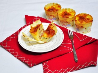 Cupcake phô-mai thịt hun khói