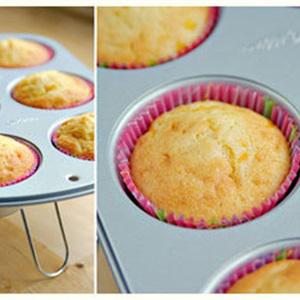 Cách làm cupcake vani đào